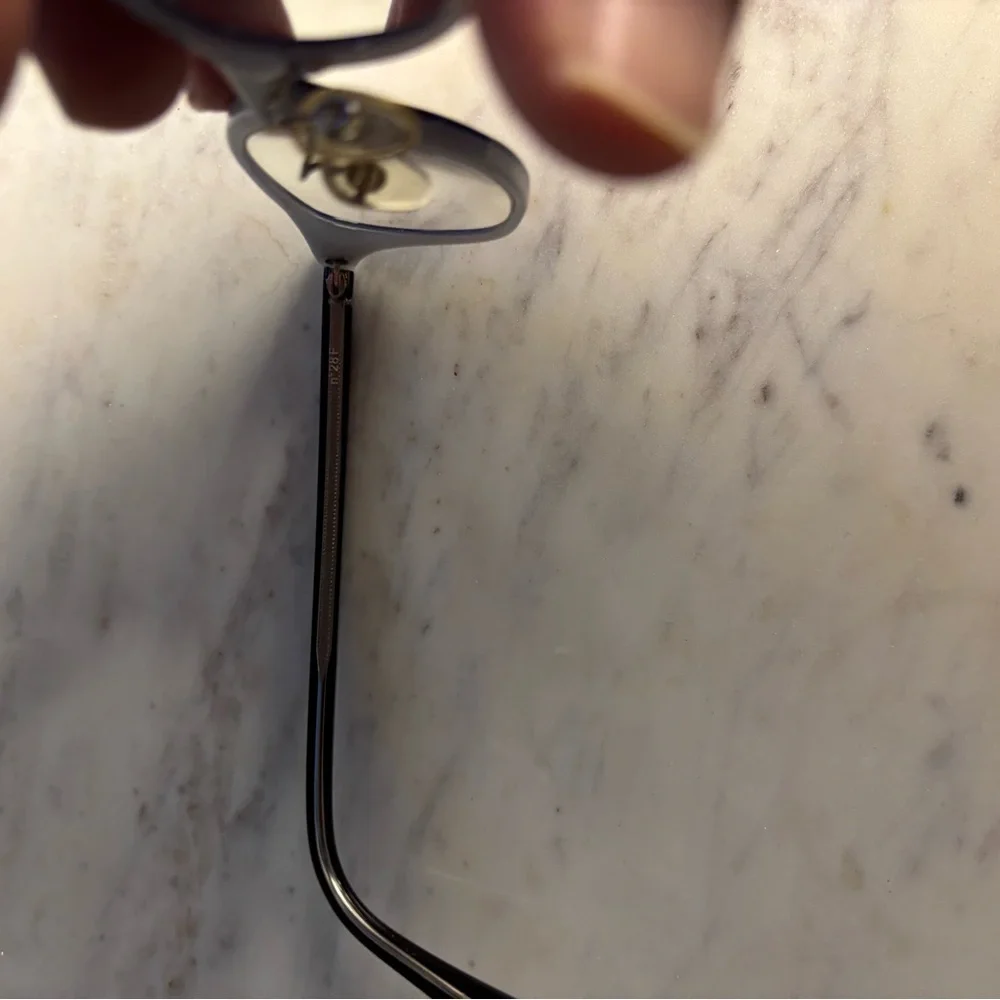 Christian Dior Montaigne 28F Blue SGL Plastic Eyeglasses W/Nose Pads - Picture 6 of 7